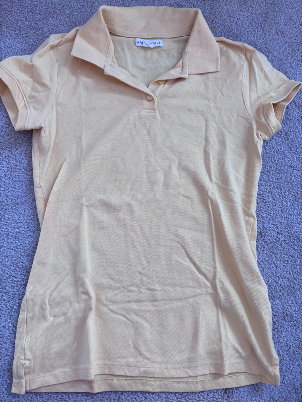 Aeropostale Women’s Yellow Polo Shirt Size L